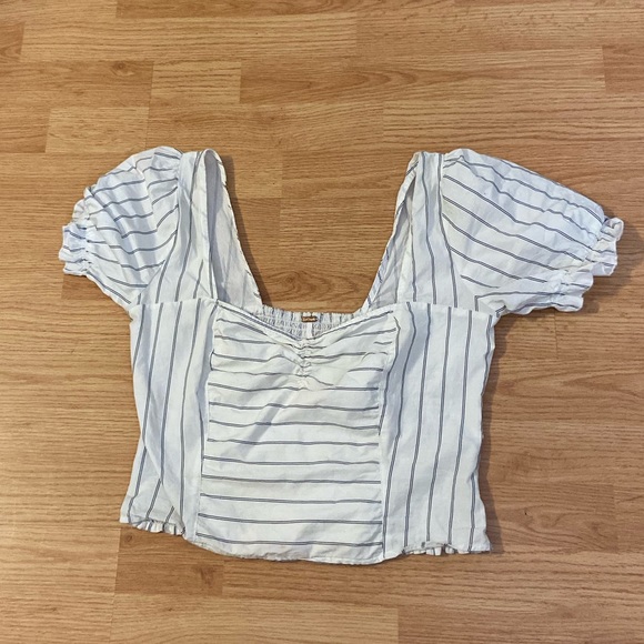 Free People Striped Crop Top - Picture 8 of 9